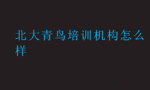 北大青鳥培訓(xùn)機(jī)構(gòu)怎么樣