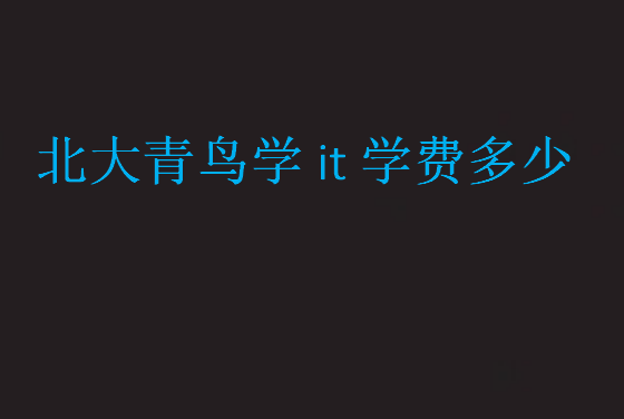 北大青鳥學(xué)it學(xué)費(fèi)多少