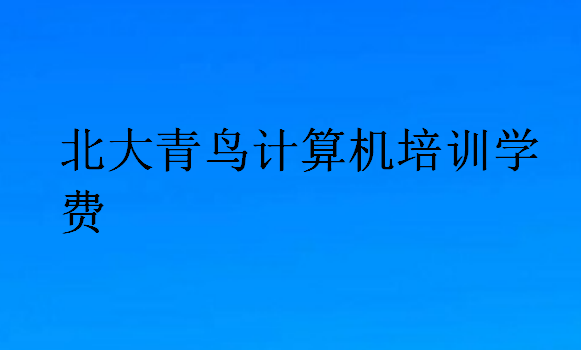 北大青鳥計(jì)算機(jī)培訓(xùn)學(xué)費(fèi)