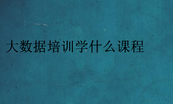 大數(shù)據(jù)培訓學什么課程