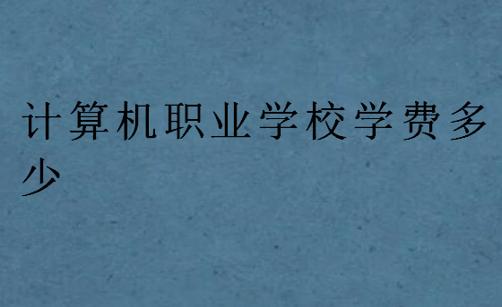 計算機(jī)職業(yè)學(xué)校學(xué)費(fèi)多少
