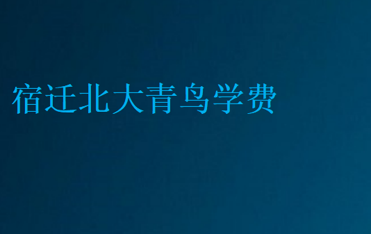 宿遷北大青鳥學(xué)費