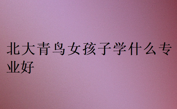北大青鳥(niǎo)女孩子學(xué)什么專業(yè)好