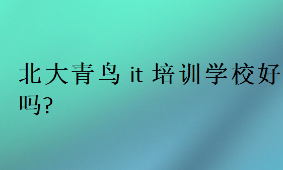 北大青鳥it培訓(xùn)學(xué)校好嗎