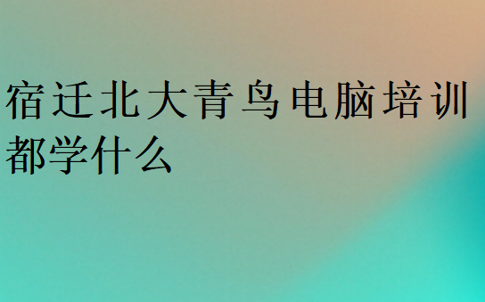 宿遷北大青鳥(niǎo)電腦培訓(xùn)都學(xué)什么