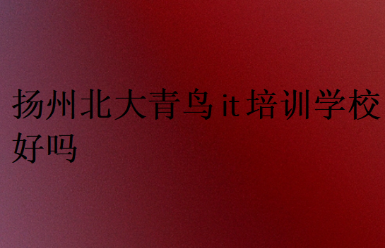 揚(yáng)州北大青鳥(niǎo)it培訓(xùn)學(xué)校好嗎