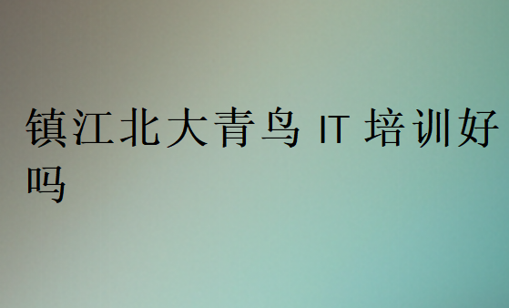 鎮(zhèn)江北大青鳥IT培訓好嗎