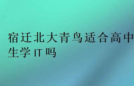 宿遷北大青鳥適合高中生學(xué)IT嗎