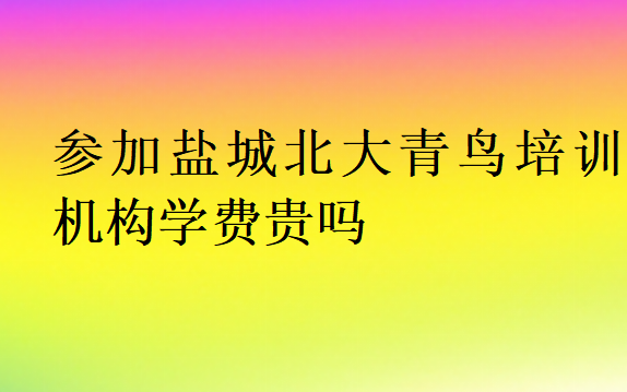 參加鹽城北大青鳥培訓(xùn)機構(gòu)學(xué)費貴嗎