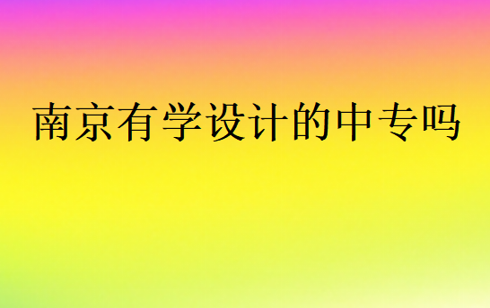 南京有學(xué)設(shè)計(jì)的中專嗎