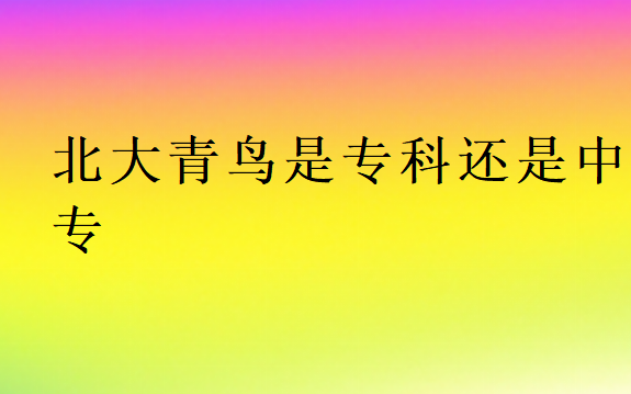 北大青鳥是?？七€是中專