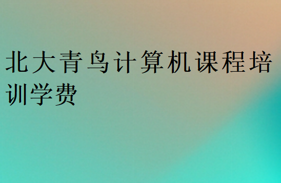 北大青鳥計算機(jī)課程培訓(xùn)學(xué)費(fèi)